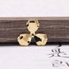 Joia DIY Peça de Cabeça Cobre Conservador de Cor Flor de Três Pétalas Base Palácio Vintage Peça de Flor para Fazer Peça de Cabeça de Noiva B157