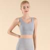 Nuevo Traje de una pieza en forma de V sin espalda con tirantes anchos para deportes Ropa interior deportiva para mujer Yoga Espalda hermosa Danza Pilates Sujetador deportivo