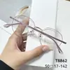 Mgt8862 Montura de Gafas de Moda Estilo Coreano para Miopía Danyang Nueva Aleación Ultraligera Montura Completa Elegantes Gafas Pequeñas para Rostro para Mujeres
