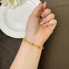 Nuevo Pulsera de Flor Pequeña Esmaltada Color Arena Dorada Antigua Estilo Chino para Mujer Nicho Retro Lujo Ligero Joyería de Larga Duración Sin Decoloración