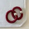 Lazo para el cabello de Satén Rojo de Alta Gama, Suave y Fácil de Usar, para Peinados de Cola de Caballo Baja y Moños, Cuerda para el Cabello, Accesorio Elástico para el Cabello para Mujeres