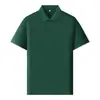 Camisas Polo de Verão Customizadas com Manga Curta, 40 Fios de Algodão Mercerizado de Fibra Longa, para Equipe de Gerenciamento e Funcionários da Dji