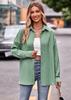 2025 Amazon Otoño e Invierno Nuevo Transfronterizo Europeo y Americano Casual Jacquard de Doble Línea Holgado Manga Larga Camisa de Color Sólido