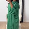 Vestido casual holgado de talla grande para mujer, color liso, cuello redondo, popular transfronterizo de Amazon Europa y América, nuevo Otoño 2024