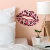 Nuevo Fun-F935 Creativo Estampado de Leopardo Rosa Labios Rojos Decoración de Pared para Baño Dormitorio Pegatina de Pared Autoadhesiva Removible