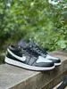 Tênis Aj1 Roxo Sonho Masculino e Feminino Cinza Fumaça Branco Cinza Mocha Baixo Preto e Branco Panda Baixo Casual Esportivo Sapatos de Segurança