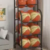Estante de Almacenamiento para Baloncesto de Jardín de Infancia, Organizador de Fútbol para Interiores en Casa, Estante de Almacenamiento de Pelotas para Niños, Móvil