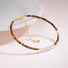Pulsera de Piedra Ojo de Tigre Natural con Cristales Swarovski para Mujer, Estilo de Lujo Ligero de Alta Gama, Cuentas de Oración Budista, Joyería al por Mayor