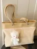 Bolso Tote de Paja Empalmado a la Moda de Gran Capacidad para Mujer 2025 Nuevo Simple Tejido Hombro Axila Bolso de Playa