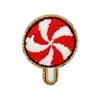 Parches bordados de caramelo de dibujos animados originales transfronterizos, parches de tela autoadhesivos para decoración de ropa infantil, reparación, bordado de toallas y accesorios de bordado