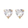 Traje de Zircón Amor Esmeralda Europeo y Americano Transfronterizo para Mujer Traje de Pulsera de Anillo en Forma de Corazón Transfronterizo Cadena para Clavícula