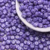 Contas de letras em formato de coração de acrílico colorido com fundo colorido e coração branco, acessórios para pulseira e colar de miçangas feitos à mão