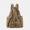 Nueva Mochila con Cordón de Gran Capacidad Mochila Simple Ligera Bolsa Plisada con Cordón Mochila de Viaje para Exteriores