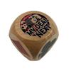 Dados de madera maciza de 16 mm en stock, juego de dados redondos de madera maciza, color madera, para vino, mahjong.