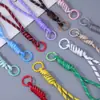 Llavero de cordón para teléfono con nudo de encaje de colores, accesorio de llavero DIY, llavero con cuentas hecho a mano anti-pérdida