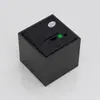 Reloj de Madera LED Multifuncional de Moda, Reloj Despertador Digital Perezoso Cuadrado Negro con Grano de Madera Silencioso Controlado por Voz Inteligente