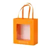 Bolsas de regalo transparentes con ventana, cajas de joyería de papel multicolor, juegos de regalo de muñeca y flores de cumpleaños
