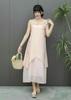 2025 Verão Novo Tie-Dyeable Branco Embrião Saia Sling Feminina Yunnan Xinjiang Guizhou Sanya Vestido de Viagem
