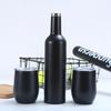 Copo Térmico Garrafa de Vinho Tinto Aço Inoxidável 304 12oz Copo de Ovo Copo Casca de Ovo Camada Dupla a Vácuo Conjunto de Negócios Portátil a Vácuo
