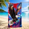 Amazon USA Día de la Independencia Toalla de Playa Impresión Digital Absorbente 4 de Julio Día de la Independencia Águila Toalla de Baño