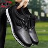 Zapatos de Golf para Hombre para Exterior Nuevos Impermeables y Resistentes a la Abrasión Zapatos Deportivos Porosos Transpirables Antideslizantes con Hebilla Giratoria