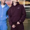 Sudadera Cárdigan con Capucha de Comercio Exterior Moderna y Elegante con Estampado de Letras Top Casual Unisex Pantalones Deportivos
