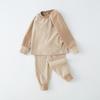 Conjunto de Roupa Íntima Térmica de Veludo Infantil Roupas de Bebê Veludo Espessado Roupas de Outono para Bebê Calças Proteção de Barriga Roupa Íntima Dividida