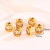 DIY frisado pulseira colar buraco contas tridimensionais banhado a cobre 18K ouro real estilo chinês pingente de gota de ouro antigo
