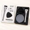 Caja de Set de Piña Negra en Stock de Fábrica Brocha de Base Personalizable Esponja Herramientas de Maquillaje que No Absorben Polvo Venta al Por Mayor