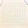 10 Tipos de Pegatinas Geométricas Huecas de Perlas Artificiales para Uñas Acrílicas y de ABS, Moños, Corazones para Decoración de Fundas de Teléfono
