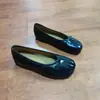 Colección Europea 2026 Otoño/Invierno Zapatos Nuevos para Mujer: Bailarinas Negras de Piel de Cerdo con Punta Dividida, Slip-On, Suela Suave y Boca Baja