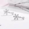 Aretes Copo de Nieve Diseño Nicho Aretes de Alta Gama para Mujer 2023 Nueva Moda Aretes de Placa de Incienso de Mosquito sin Agujeros en las Orejas