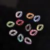 14*19mm Corrente Acrílica Iridescente Transparente Elo Destacável Argola Aberta Pulseira Cordão de Máscara Acessórios de Corrente Decorativa