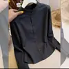 Nueva camisa casual coreana de manga larga para mujer, otoño de 2026, a la moda y versátil, top entallador, súper elegante y atractivo