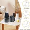 Tienda de Café y Té de Leche Transfronteriza Estante Blanco de Acrílico para Almacenamiento Portavasos de Papel Dispensador de Vasos Mostrador de Bar Caja de Almacenamiento para Servilletas y Popotes