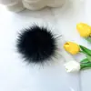 Bola de Pelo de Imitación de Zorro 10 cm Accesorios de Piel Personalizados Bola de Peluche DIY Alta Elasticidad Piel Sintética Accesorios Decorativos Artificiales Bola Redonda