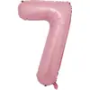 Globo digital de película de aluminio de 32 pulgadas 0-9 caramelo rosa perlado globo de película de aluminio decoración de fiesta de cumpleaños globo