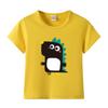 Linda camiseta infantil de manga corta con estampado de dibujos animados, algodón, jersey para bebé, chaqueta, verano, delgada, una generación de cabello