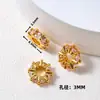 Acessórios de cristal DIY para pulseiras, contas espaçadoras douradas com areia, materiais para joias banhados a ouro cobre e acessórios de cordão feitos à mão