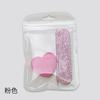 Kit de manicura personalizado, tiras para pulir uñas, lima de uñas, varita de cristal, lima de esponja en forma de corazón, juego de 3 piezas