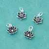 Novo Pingente de Lótus Estilo Chinês Retrô em Prata Esterlina S925 Acessórios de Lótus Material para Acessórios de Pulseira de Cristal DIY