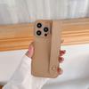 Para funda de teléfono móvil Apple 16promax 15 plata tonta correa de muñeca 13 cuero simple 12 todo incluido 14 funda de teléfono móvil marea