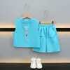 Conjunto de Verano para Niños 2026 Ropa de Verano para Niños Chal Elegante y Moderno Estilo Coreano Ropa Genial para la Calle Ropa para Niños