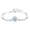 Pulseira Roda Gigante Coração Brilhante Original Feminina Design de Nicho Prata de Lei S925 Coração Pulsante Luz Luxo Presente Joia