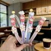 Diadema infantil linda caricatura Sanrio oso fresa accesorios para el cabello estilo coreano nueva diadema para niñas venta al por mayor tienda de dos yuanes