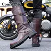 Botas Martin para Hombre 2025 Nuevas de Caña Alta Estilo Británico Botas Largas Botas de Trabajo Botas de Cuero para Motocicleta