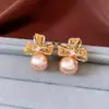 Pendientes de Perla de Caballo con Aguja de Plata Bañada en Oro Real de 18K, Pendientes Versátiles de Lujo Ligero para el Año de Nacimiento, Pendientes de Moda y Elegantes para Mujer