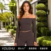 Camiseta de Manga Larga Asimétrica Transfronteriza para Mujer, Nueva Ropa Deportiva Ajustada de Manga Larga para Entrenamiento de Pilates, Tops de Yoga para Mujer