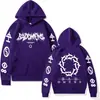 Sudadera con Capucha Gráfica Divertida con Logo de Banda Malos Augurios para Hombre, Suéter de Moda Retro para Hombre