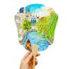 Dalian AR Group Abanico Guochao Wenchuang Pequeño Regalo Arquitectura de Ciudades Chinas Abanico Wenlv Imán para Refrigerador Pegatina Regalo de Acompañamiento